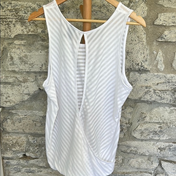 White Striped Athletic Top - Picture 3 of 6